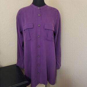 New Soft Surroundings 100% Silk Blouse Large